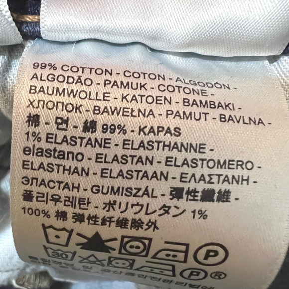 Levis 511 Slim Fit Jeans Mens 33x32 Dark Wash Blue Stretch Denim Classic Work - Picture 7 of 16